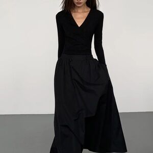 Commense Classic Black Maxi Dress